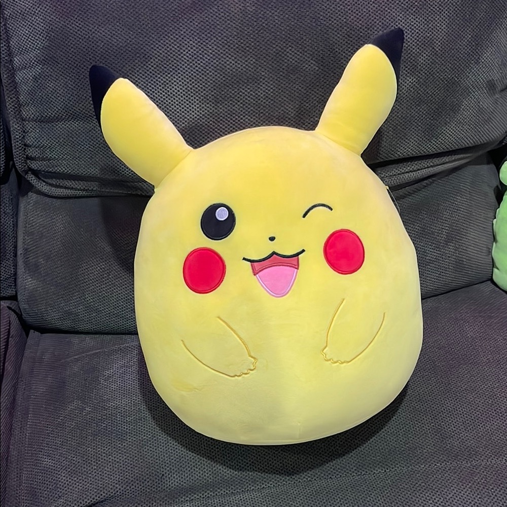Squishmallows Yellow and Black Accent Pillow